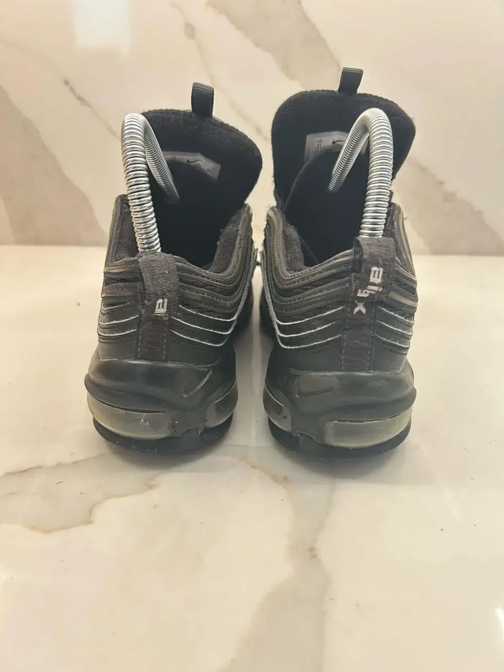 Nike Air Max 97 GS Triple Black Running Shoes Size 4y